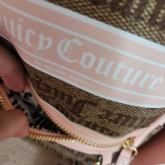 Nwt Juicy Couture Mini Back Pack Pink & Brown Monogrammed - Picture 5 of 6